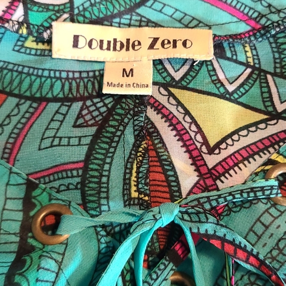 Teal Green Top in Soft Semi-Sheer Chiffon - Picture 3 of 3